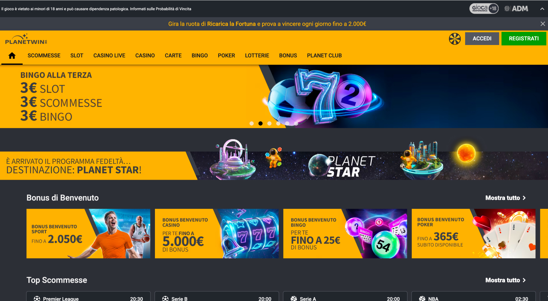 Planetwin365 screenshot 1